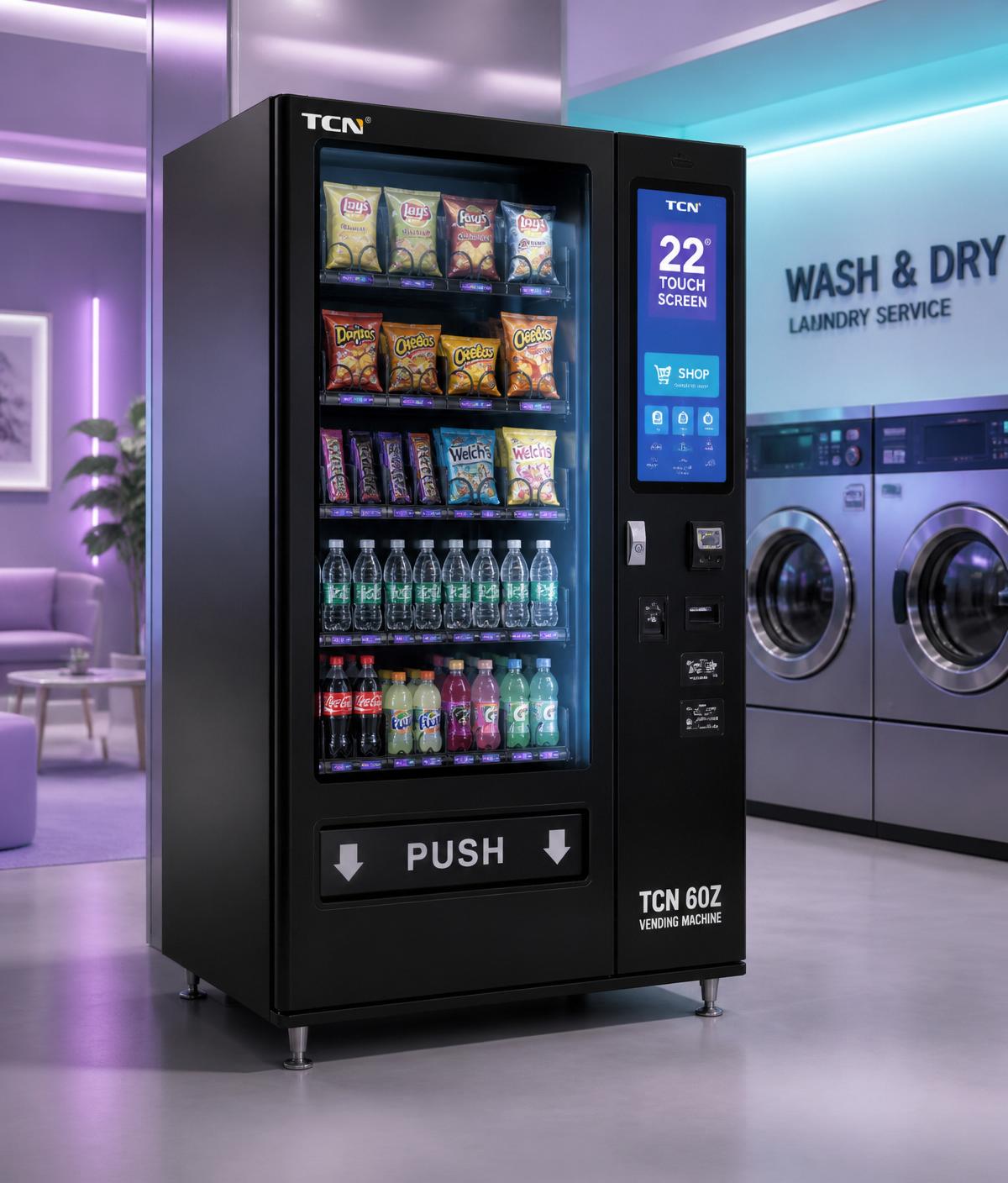 Vending machine TCN 60Z Touch de 22 polegadas na Bubble Box